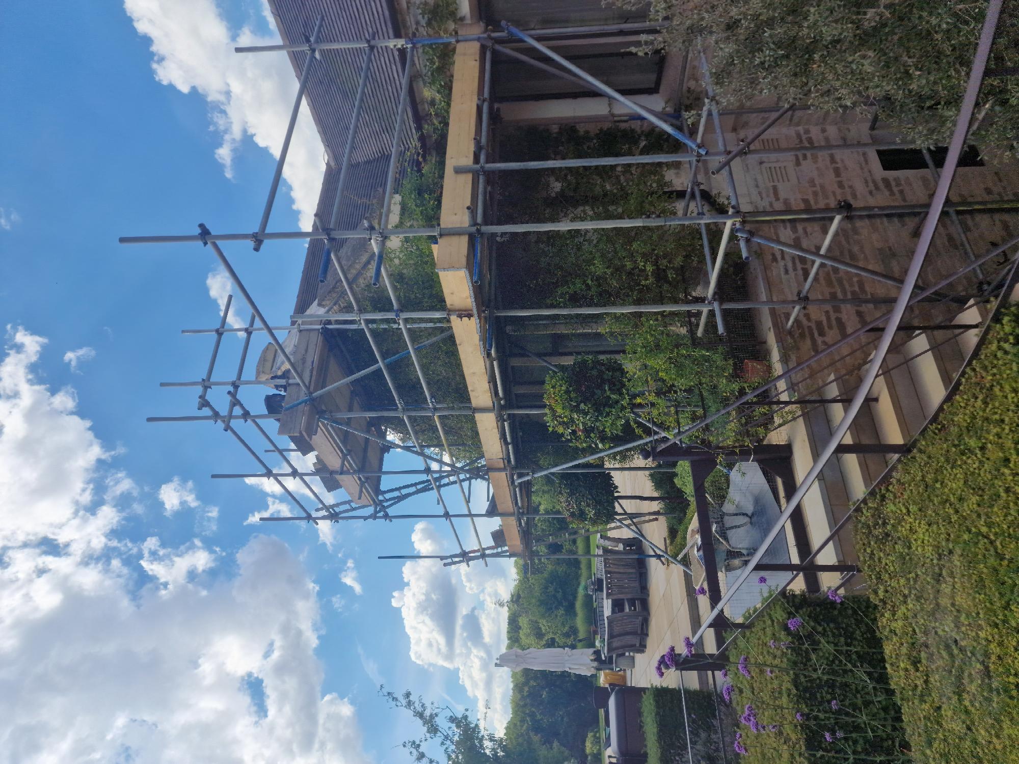 Property maintenance scaffold on a premium residential property